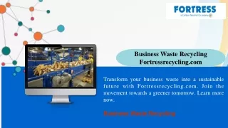 Business Waste Recycling  Fortressrecycling.com