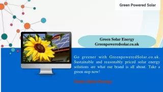 Green Solar Energy Greenpoweredsolar.co.uk