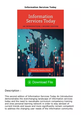 Pdf⚡(read✔online) Information Services Today