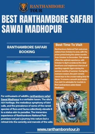 ranthambore safari booking official website