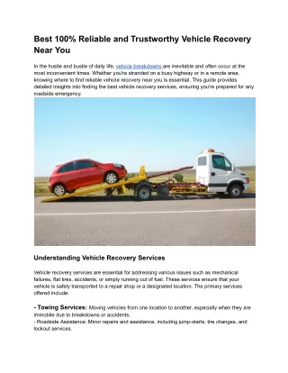 Recovery Truck Services Near Me-Recovery Heroes 247