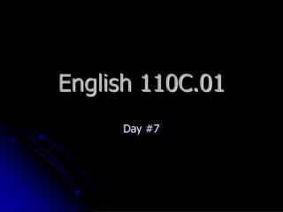 English 110C.01