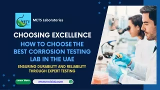 How to Choose the Best Corrosion Testing Lab in the UAE