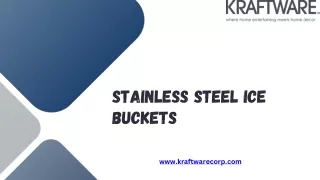 Get Premium Stainless Steel Ice Buckets by Kraftware