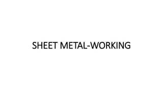 Sheet Metal Working Processes and Operations