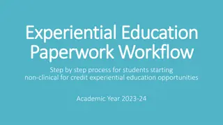 Experiential Education Workflow for Non-Clinical Internships at Rowan University