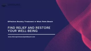 Anxiety Treatment West Palm Beach | Anxiety Therapist in Palm Beach