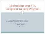 Modernizing your FTA Compliant Training Program