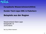 Europ ische Wasserrahmenrichtlinie Runder Tisch Lippe OWL in Paderborn Beispiele aus der Region Wasserverband Obere