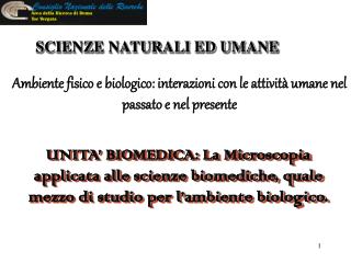 SCIENZE NATURALI ED UMANE