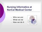 Nursing Informatics at NorCal Medical Center