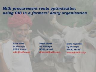 Milk procurement route optimisation using GIS in a farmers’ dairy organisation