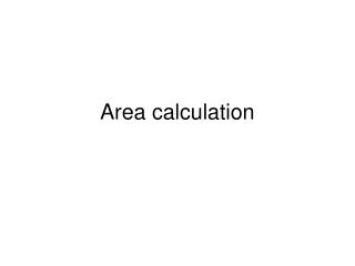 Area calculation