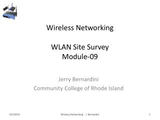 Wireless Networking WLAN Site Survey Module-09