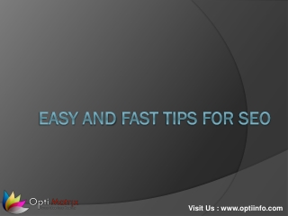 Tips : Easy and Fast Tips For SEO
