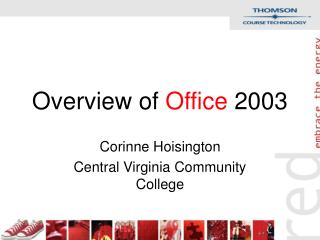 Overview of Office 2003