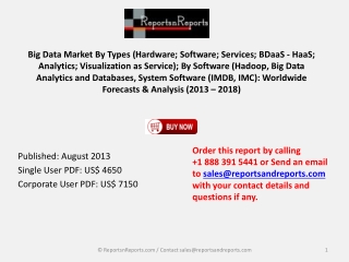 Big Data Market Analysis 2013-2018