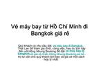 Vé máy bay từ Hồ Chí Minh đi bangkok giá rẻ