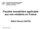 Fiscalit immobili re applicable aux non-r sidents en France