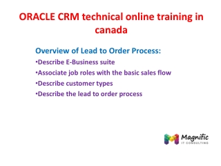 ORACLE CRM technical online training in canada