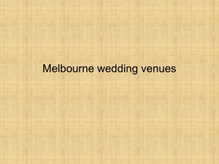 Wedding Venue Melbourne