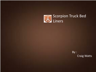 Scorpion Truck Bed liners
