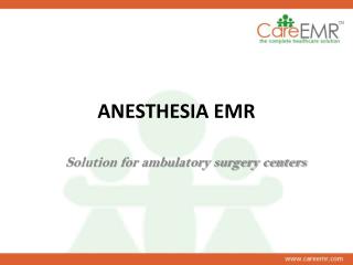 best anesthesia emr software