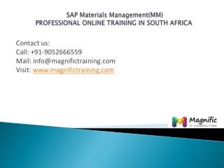 Sap Materials Managementprofessional south africa
