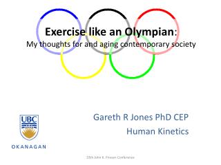 Exercise like an Olympian : My thoughts for and aging contemporary society