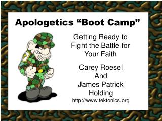Apologetics “Boot Camp”