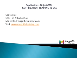 Sap Business Objects(BO)certification training in uae