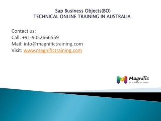 Sap Business Objects(BO)technical online trainingaustralia