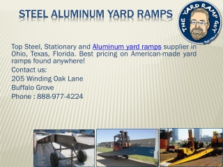 Aluminum Yard Ramps