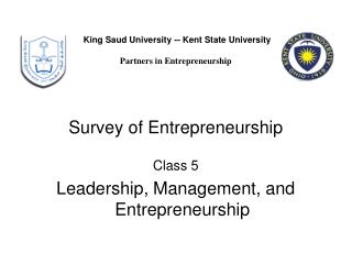 Survey of Entrepreneurship Class 5 Leadership, Management, and Entrepreneurship