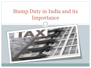 Stamp Duty in India and Its Importance