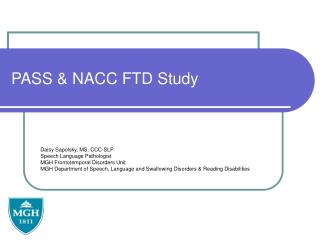 PASS &amp; NACC FTD Study