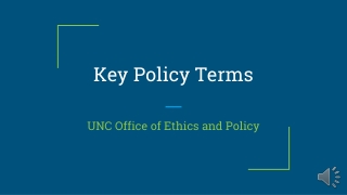 Key Policy Terms