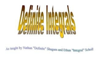 Definite Integrals