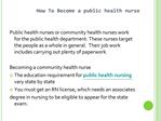 How To Become A Public Health Nurse