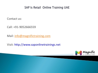 Sap is retail online training uae | sap is retail course