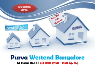 Purva Westend Bangalore - New Launched Project by Puravankar