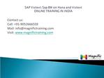 SAP Vistext/Sap BW on hana and Vistext online training india