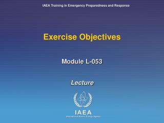 Exercise Objectives