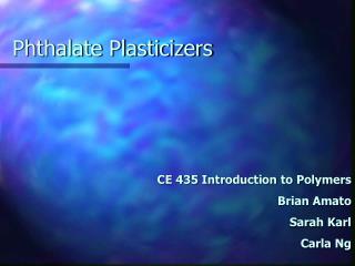 Phthalate Plasticizers