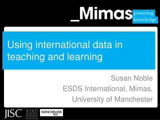 Using international data in teaching and learning