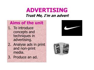 ADVERTISING Trust Me, I’m an advert