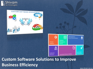 Custom Software Solutions to Improve Business Efficiency