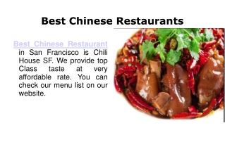 Best Chinese Restaurants in San Francisco