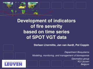 Development of indicators of fire severity based on time series of SPOT VGT data