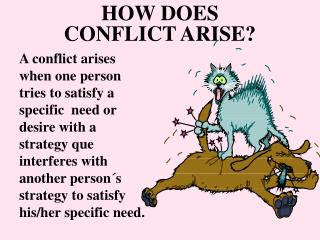 HOW DOES CONFLICT ARISE?
